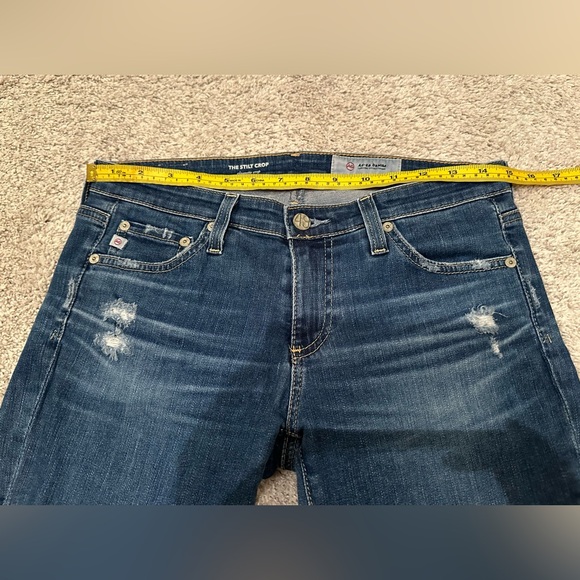 AG Adriano Goldschmied Denim Jeans - The Stilt Crop Cigarette Crop - Size 28 - Picture 5 of 8